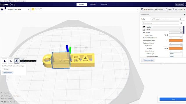 How to change settings for part of a model in Cura using support blockers смотреть онлайн