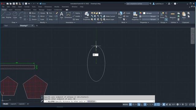 EP3 การใช้คำสั่ง Rectangle, Polygon, ellipse และ Hantch (Autocad LT 2022) смотреть онлайн