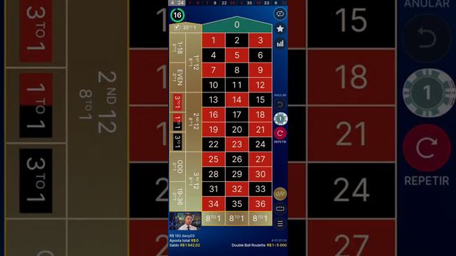 Ganhei R$ 1301,00 com aposta de R$ 37,00, Quase essa escapa 😅, Double Ball Roulete смотреть онлайн