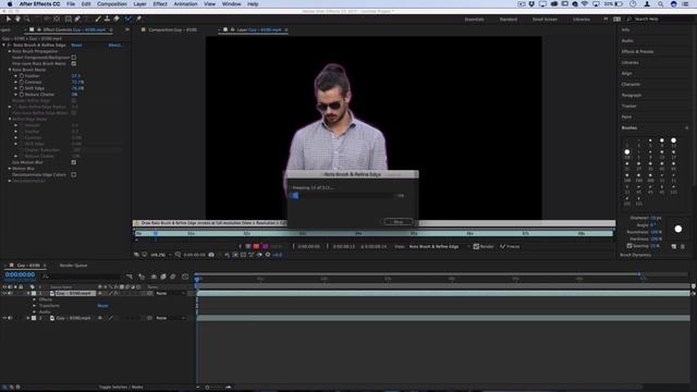 How to Mask Text Behind Objects + Flash Effect (Adobe After Effects CC Rotobrush Rotoscope Tutorial смотреть онлайн