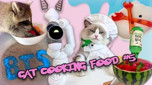 Кот готовит еду #5 (funny cat cooking actions) Рецепты от кота
