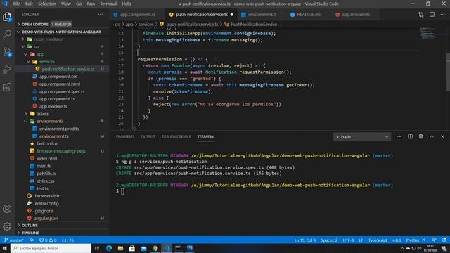 ?WEB PUSH NOTIFICATION con Angular y Firebase? смотреть онлайн