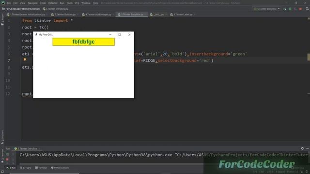 Tkinter EntryBox Widget In Detail | GUI Programming Using Python Tkinter #5 смотреть онлайн