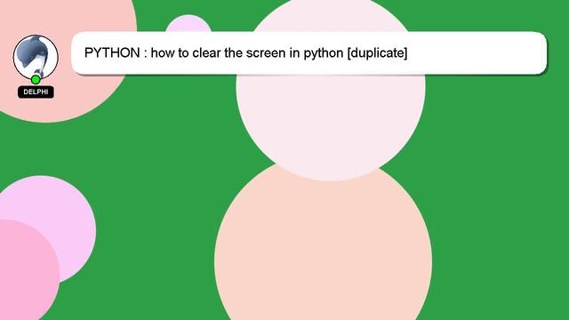 PYTHON : how to clear the screen in python смотреть онлайн