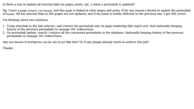 Wordpress: Updates all internal links on permalink update смотреть онлайн
