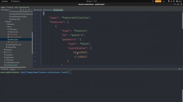 Расширения Yii2: Урок 3. Yandex Map