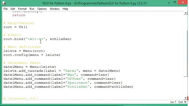 035 GUI mit Python: Event handling in der grafischen Benutzeroberfläche смотреть онлайн