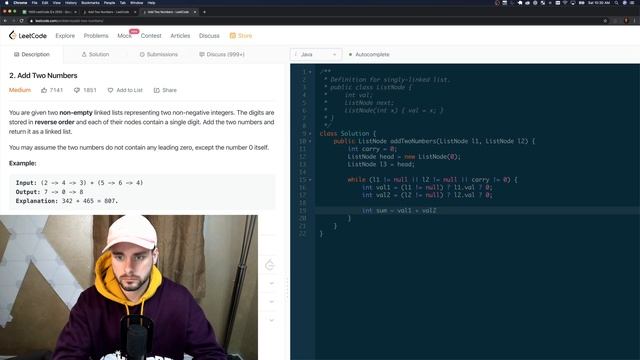 LeetCode 2 | Add Two Numbers | Algorithm Explained (Java) смотреть онлайн