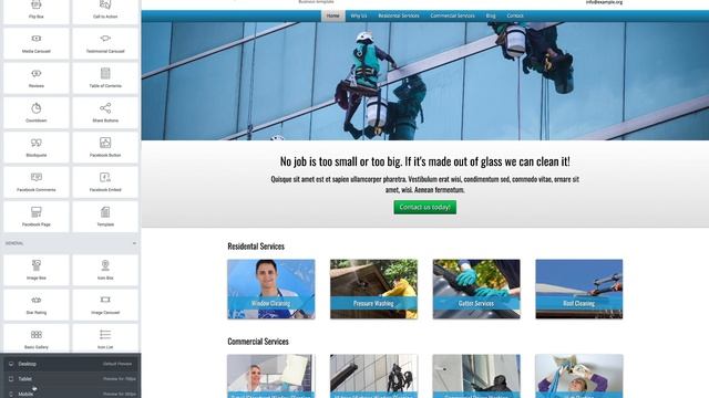 The Window Cleaning Elementor Template Kit - designed for window washing businesses смотреть онлайн