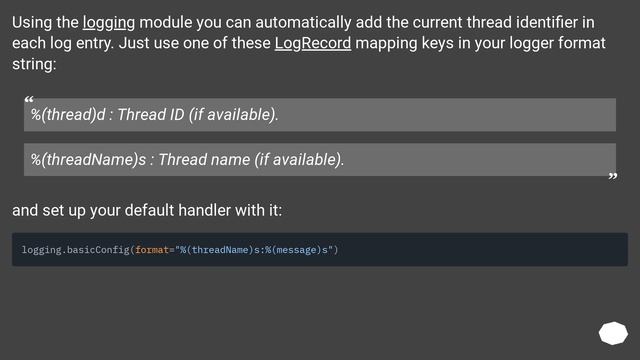 How to obtain a Thread id in Python? смотреть онлайн