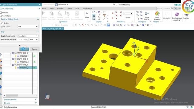 Break chips Drill Operation by using NXCAM || chips removing by drill operation смотреть онлайн