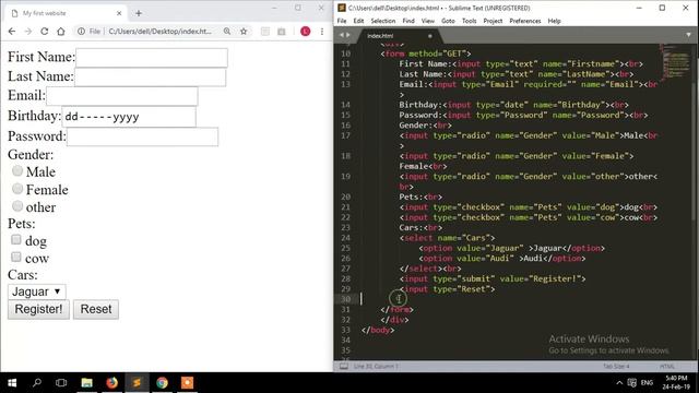 Html Forms, Comment, Span Tag, Div Tag & Name Attributes смотреть онлайн