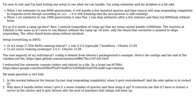 DevOps & SysAdmins: Tomcat7 / Solr crashing under 'instant' load? (2 Solutions!!) смотреть онлайн