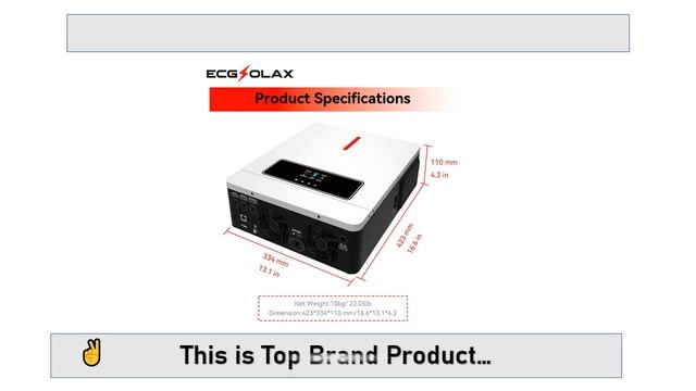 ECGSOLAX 3600W 6200W Solar Hybrid Inverter смотреть онлайн