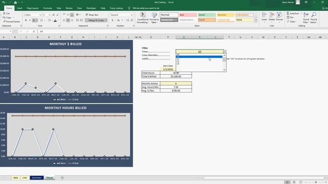 Job Costing Dashboard / Tracker in Excel смотреть онлайн