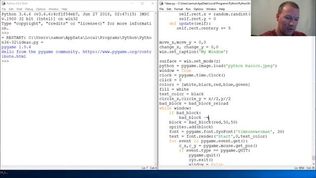 Python Basics Tutorial Pygame Sprite Object Control смотреть онлайн