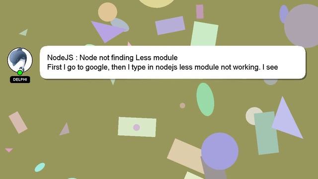 NodeJS : Node not finding Less module смотреть онлайн