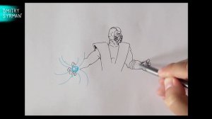 How to draw Sub Zero, Mortal Kombat, Как нарисовать Саб Зиро, Мортал Комбат