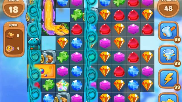 Зимняя Рыбалка 48 уровень [Сокровища Пиратов бонусный мир] - Winter Fishing Level 48 смотреть онлайн