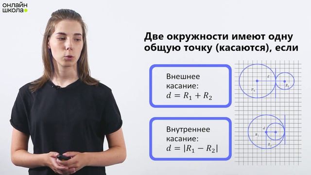 Взаимное расположение двух окружностей. Урок 8. Геометрия 9 класс смотреть онлайн
