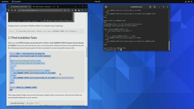 Install NVIDIA CUDA Toolkit 11.5 on Fedora 35/34 смотреть онлайн