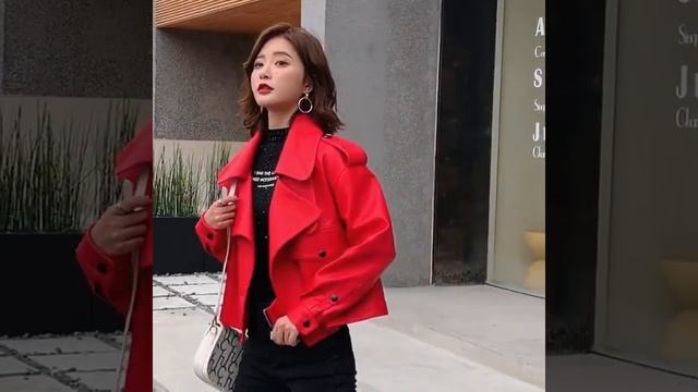 Женская байкерская куртка из искусственной кожи на молнии, цвета хаки, черный, весна осень 2021 смотреть онлайн