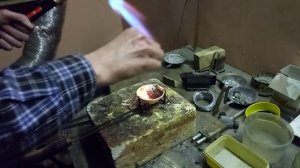 Плавка латуни горелкой, тест