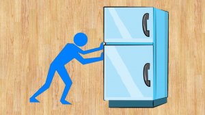 Как передвинуть холодильник по линолеуму одному человеку