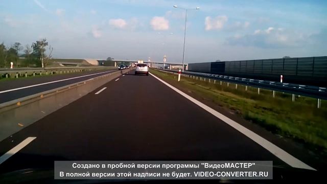 Автострада А2 в Польше.Ремонт дороги. смотреть онлайн