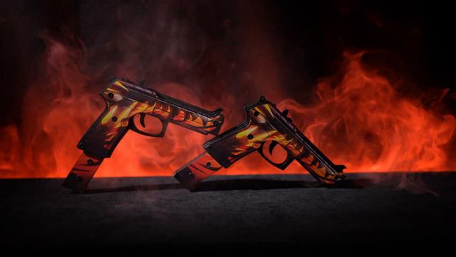 Осеннее обновление VozWooden! Dual Berettas Пылающая Пасть (Blazing Maw) из STANDOFF2