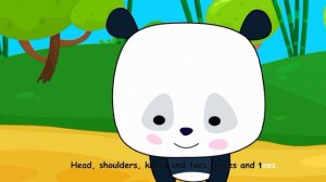 Head Shoulder Knees and Toes Monkey and Panda kids rhymes with funny Baritone voice