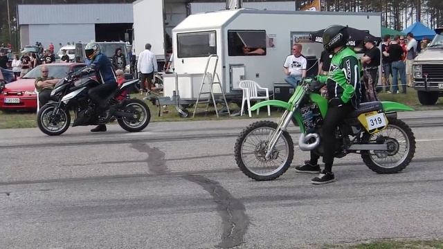 Drag racing Z1000, Hayabusa, KX500 @ VW Open 2010 смотреть онлайн