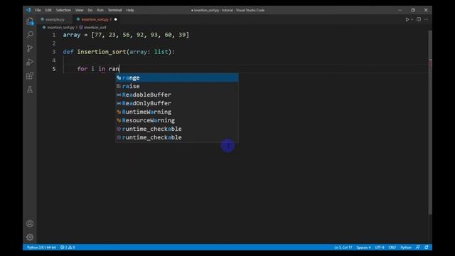insertion sort explanation | python code | searching & sorting #3 смотреть онлайн