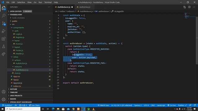 React Redux Authentication JWT Token - Food Delivery App Part 4 смотреть онлайн