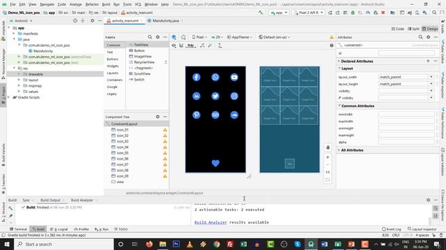 Animation With Motion Editor Using MotionLayout | Android Studio 4.0 | Positioning Icons | OnSwipe