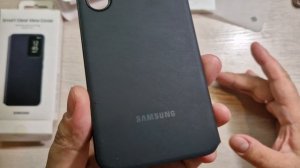 Распаковка и обзор Чехла Samsung Smart Clear View Cover для Samsung Galaxy S22 черный (2160р 4К)