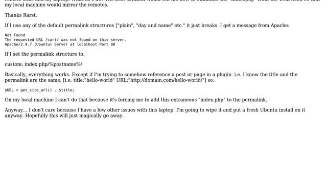 Wordpress: Developing on localhost remove "index.php" смотреть онлайн