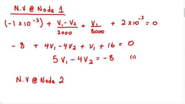 Node Voltage Method (Problem #9) смотреть онлайн