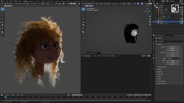 Testing Blender Hair Nodes смотреть онлайн