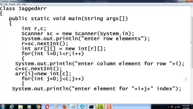 Jagged Array Example in JAVA,Jagged Array in Java,jagged Array Example in Java,Shiva Sir смотреть онлайн