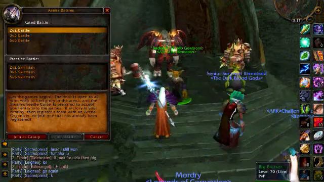 WoW Sacredpreist (druid) vs Warlock смотреть онлайн
