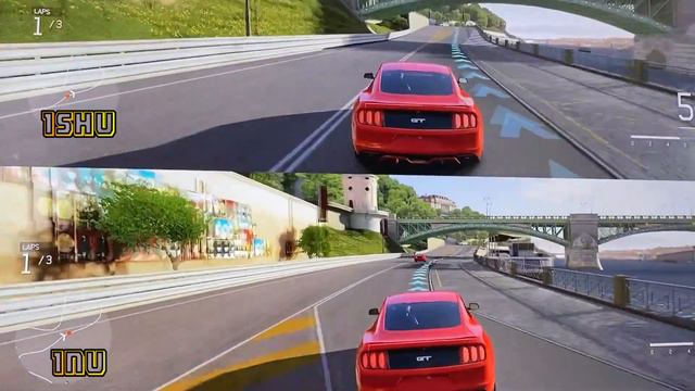 Ishu and Inu race Forza 6 Xbox one gameplay - multiplayer split screen смотреть онлайн