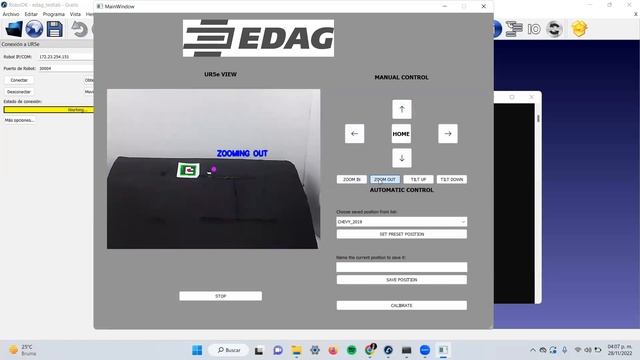 Camera Positioning with UR5e using PyQt5 GUI. смотреть онлайн