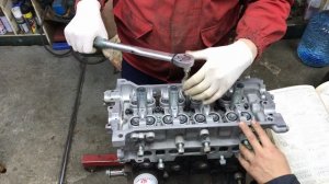 Двигатель 5Е фильм 6 установка ГБЦ. Engine 5E film 6. Correct installation of the cylinder head.