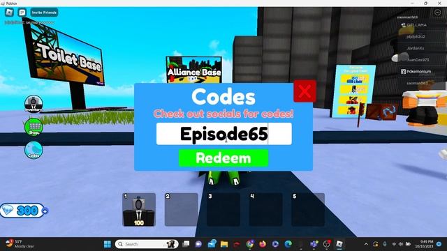 ALL WORKING *NEW* CODES FOR BATHROOM TOWER DEFENSE X *EP 65* Roblox Bathroom Tower Defense X Codes смотреть онлайн