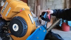 Замена масла в двигателе и редукторе на мотоблоке Нева . Двигатель Субару 9 сил .