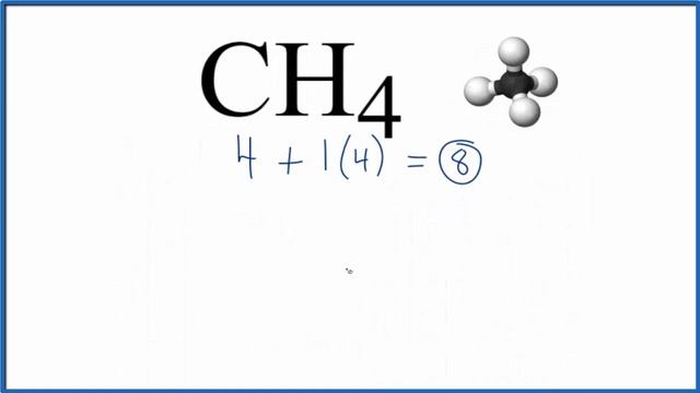 How To Find The Valence Electrons For CH4 (Methane)