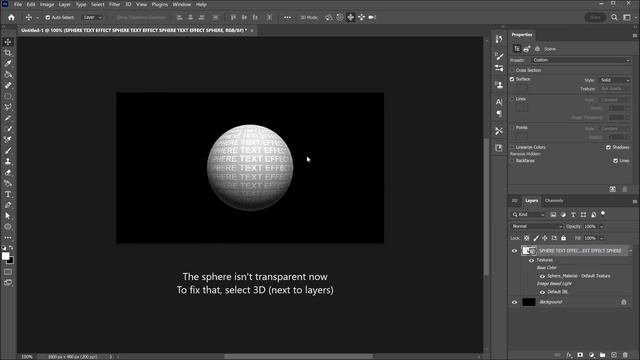 Sphere text effect | 3D globe with your text | PHOTOSHOP TUTORIAL - TEXT EFFECT смотреть онлайн
