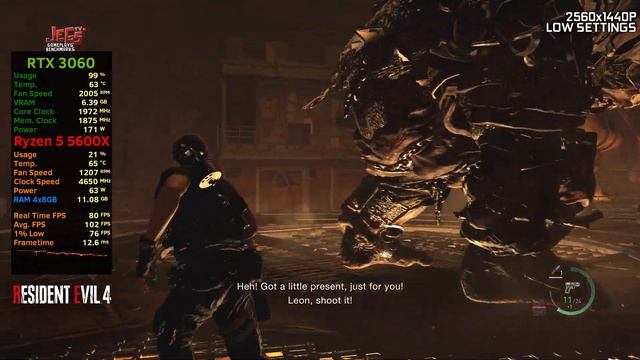 Resident Evil 4 Remake | Ryzen 5 5600x + RTX 3060 | 1080p, 1440p, 4K benchmarks! смотреть онлайн